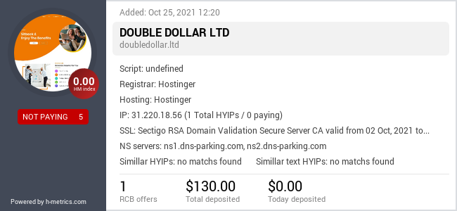 Onic.top info about DoubleDollar.ltd