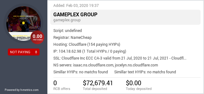 Onic.top info about Gameplex.group