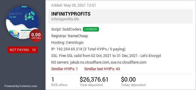 Onic.top info about InfinityProfits.life