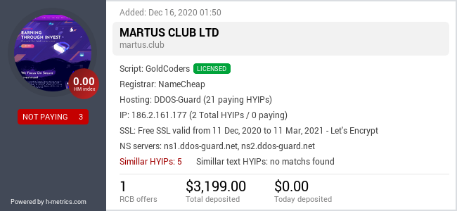 Onic.top info about Martus.Club