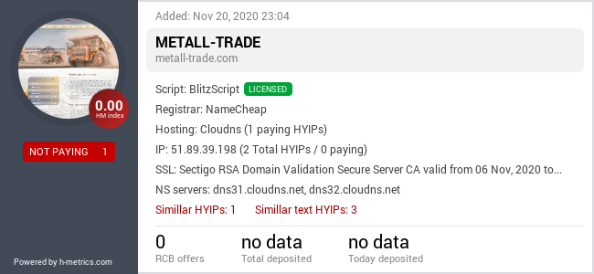 Onic.top info about Metall-Trade.com