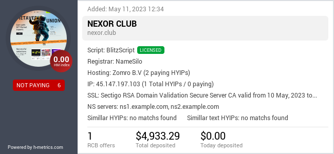 Onic.top info about Nexor.club