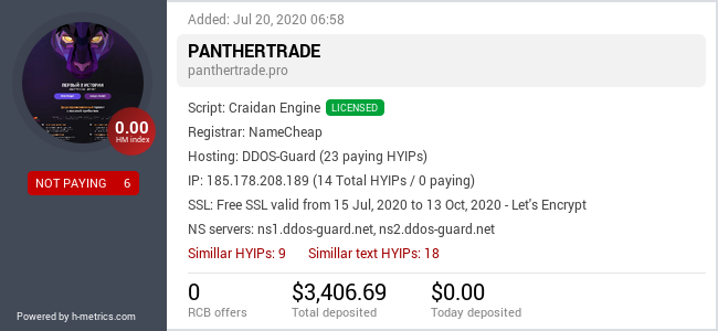 Onic.top info about Panthertrade.pro