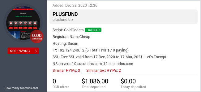 Onic.top info about Plusfund.biz