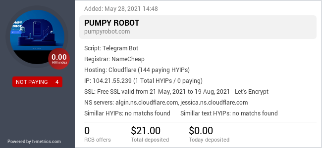 Onic.top info about Pumpyrobot.com