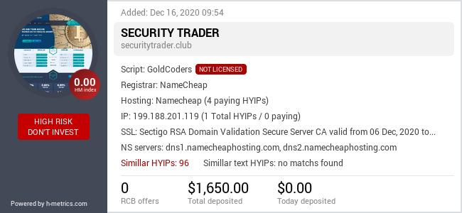 Onic.top info about SecurityTrader.club