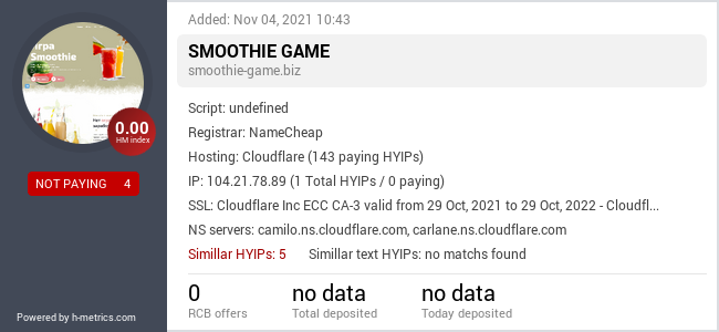 Onic.top info about Smoothie-game.biz