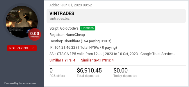 Onic.top info about Vintrades-vintrades.top