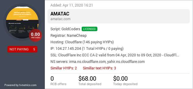 Onic.top info about amatac.com