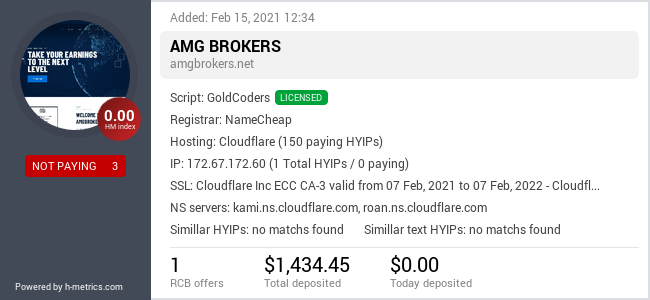 HYIPLogs.com widget for amgbrokers.net