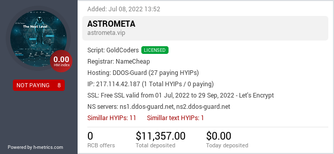 Onic.top info about astrometa.vip