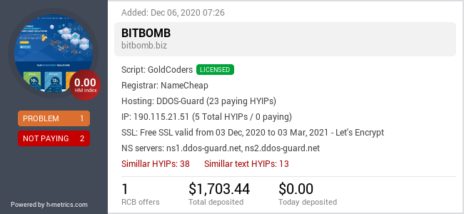Onic.top info about bitbomb.biz