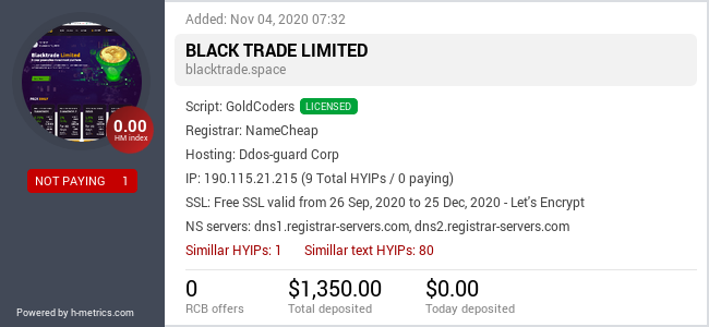 Onic.top info about blacktrade.space