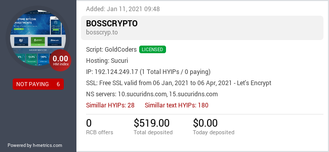 Onic.top info about bosscryp.to