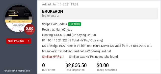 Onic.top info about brokeron.biz