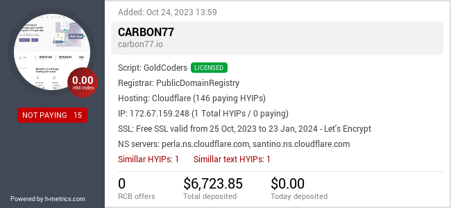 Onic.top info about carbon77.io