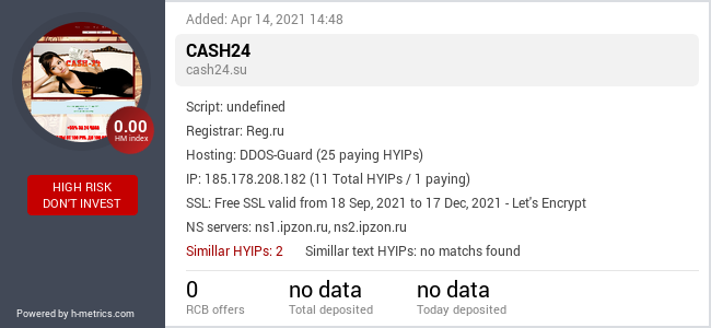 HYIPLogs.com widget for cash24.su