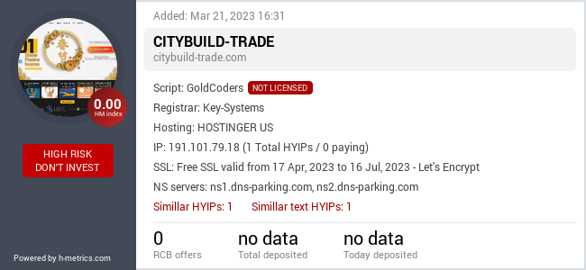 Onic.top info about citybuild-trade.com