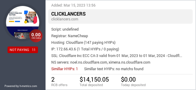 Onic.top info about clicklancers.com