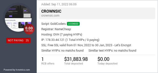 Onic.top info about crownsic.com