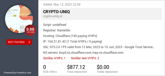 Onic.top info about crypto-uniq.cc
