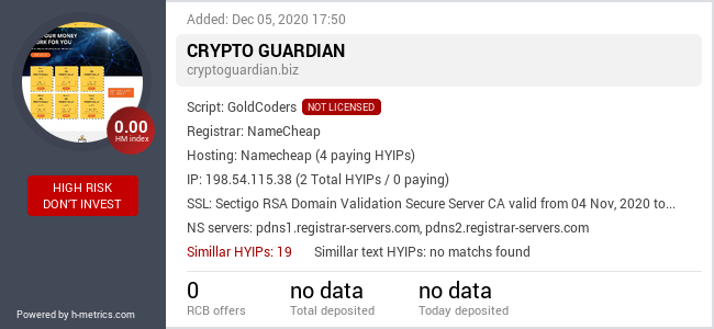 Onic.top info about cryptoguardian.biz