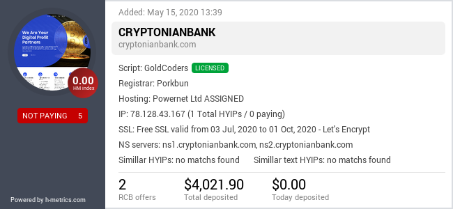 Onic.top info about cryptonianbank.com