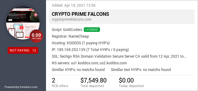 Onic.top info about cryptoprimefalcons.com