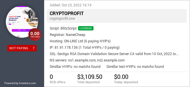 Onic.top info about cryptoprofit.one