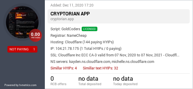 Onic.top info about cryptorian.app