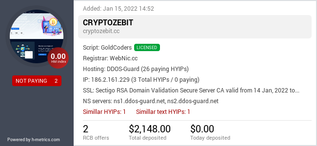 Onic.top info about cryptozebit.cc