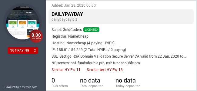 Onic.top info about dailypayday.biz