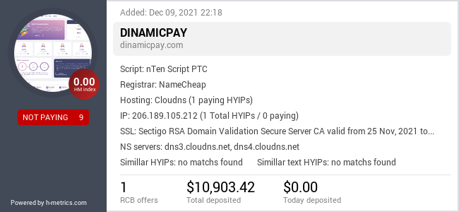 Onic.top info about dinamicpay.com
