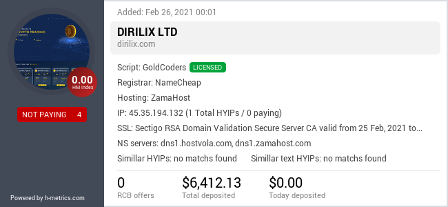 Onic.top info about dirilix.com