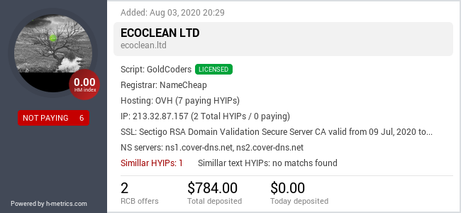 Onic.top info about ecoclean.ltd