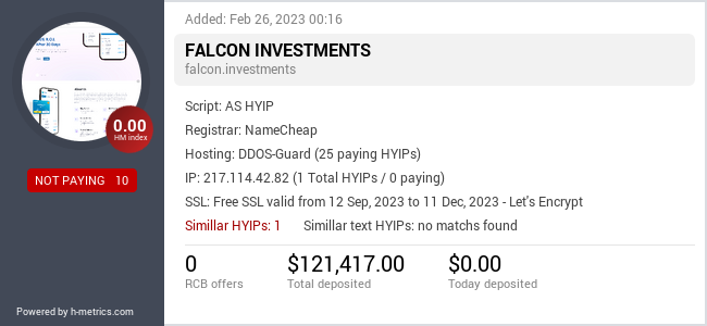 Onic.top info about falcon.investments