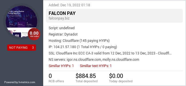 Onic.top info about falconpay.biz