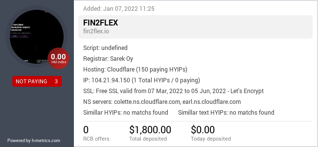 Onic.top info about fin2flex.io