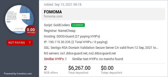 Onic.top info about fomoma.com