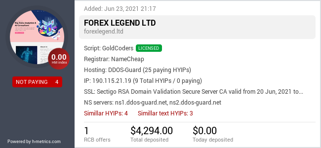 Onic.top info about forexlegend.ltd