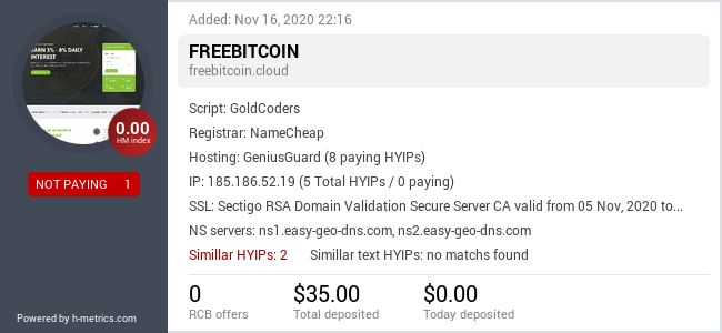 Onic.top info about freebitcoin.cloud