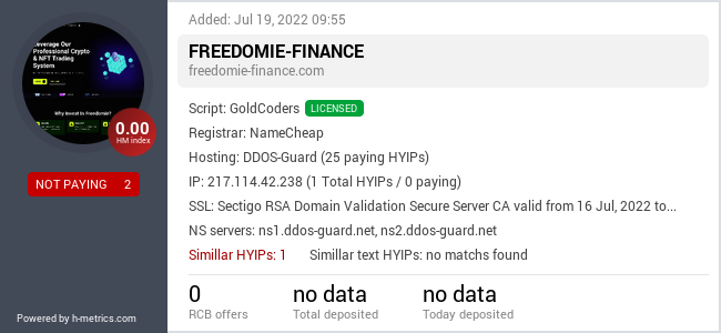 Onic.top info about freedomie-finance.com