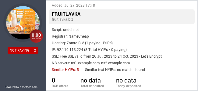 Onic.top info about fruitlavka.biz