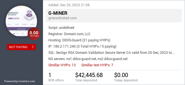Onic.top info about gminerlimited.com