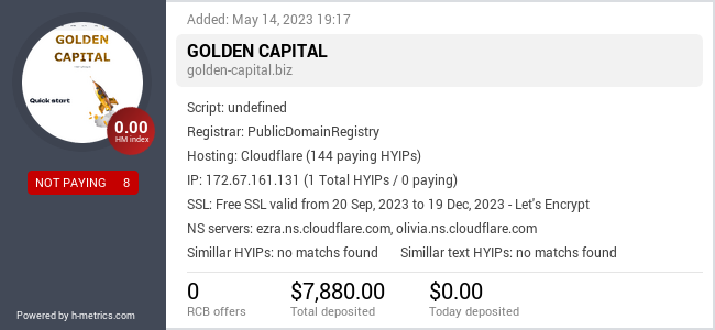 Onic.top info about golden-capital.biz