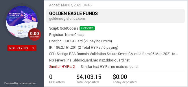 Onic.top info about goldeneaglefunds.com