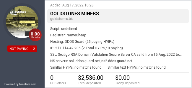 Onic.top info about goldstones.biz