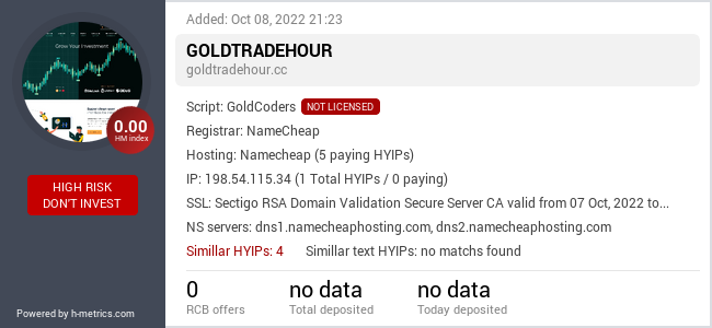 Onic.top info about goldtradehour.cc