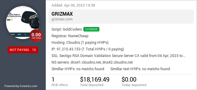 Onic.top info about grizmax.com