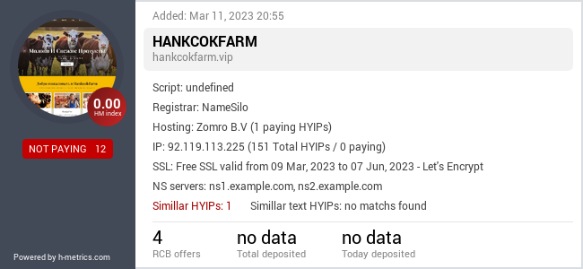 Onic.top info about hankcokfarm.vip
